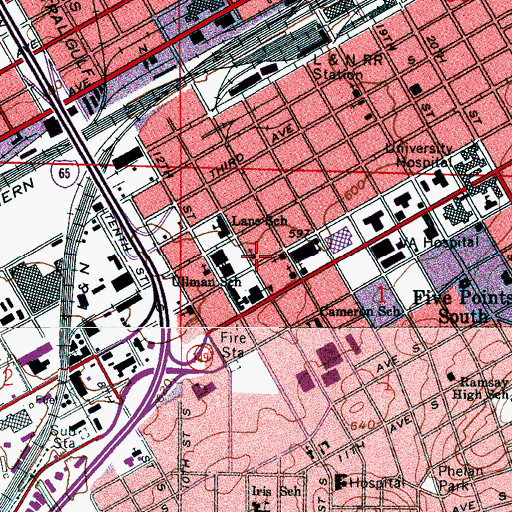 Topographic Map of Bethlehem Baptist Church, AL