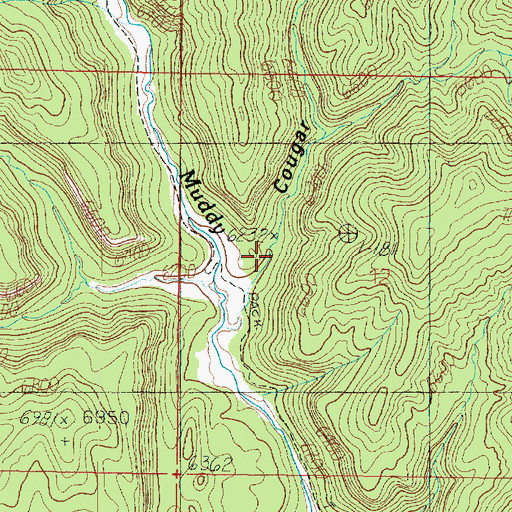 Topographic Map of Cougar Canyon, UT