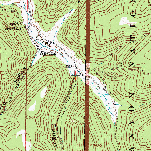 Topographic Map of Cougar Hollow, UT