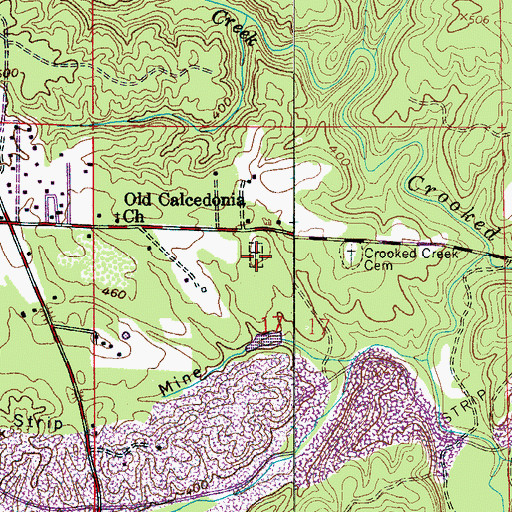 Topographic Map of Bibb Cemetery, AL