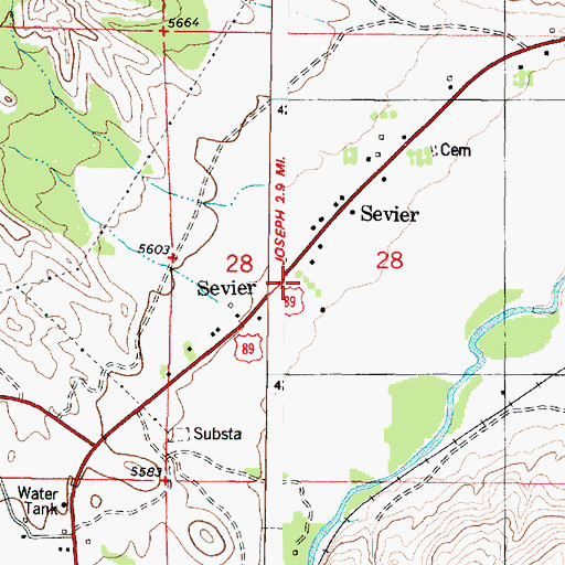 Topographic Map of Cove, UT