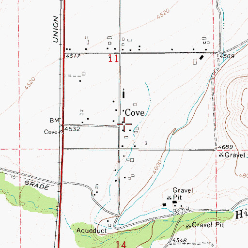 Topographic Map of Cove, UT