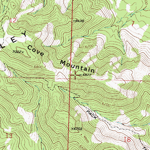 Topographic Map of Cove Mountain, UT