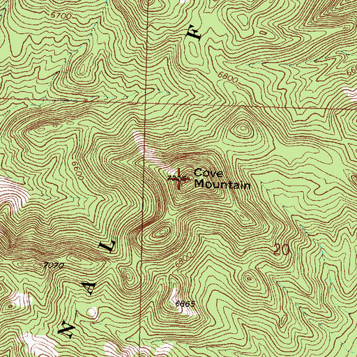 Topographic Map of Cove Mountain, UT