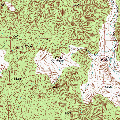 Topographic Map of Cove Spring, UT
