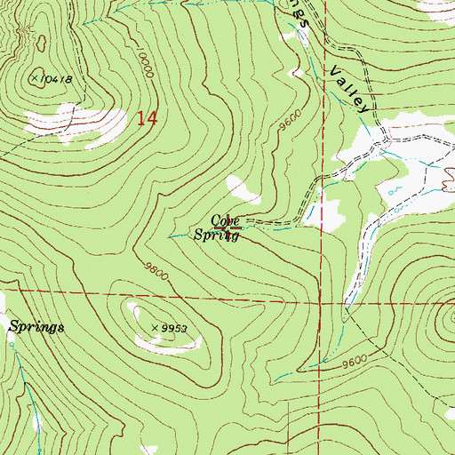 Topographic Map of Cove Spring, UT