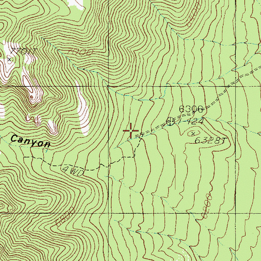 Topographic Map of Cow Canyon, UT