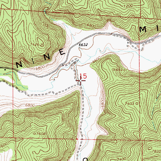 Topographic Map of Cow Canyon, UT