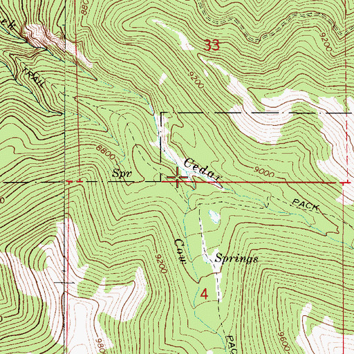 Topographic Map of Cow Fork, UT