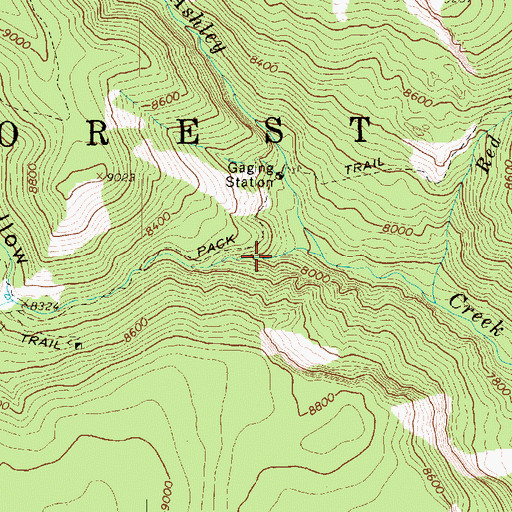 Topographic Map of Cow Hollow, UT