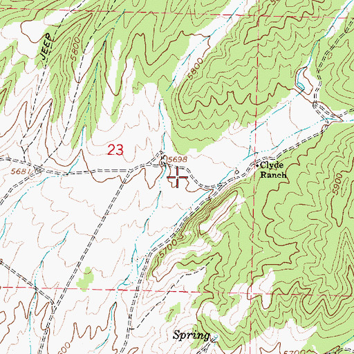 Topographic Map of Cow Hollow, UT