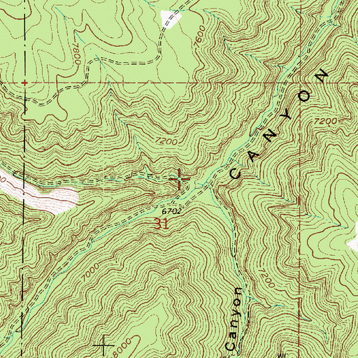 Topographic Map of Cow Hollow, UT