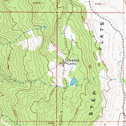 Topographic Map of Cowboy Camp, UT