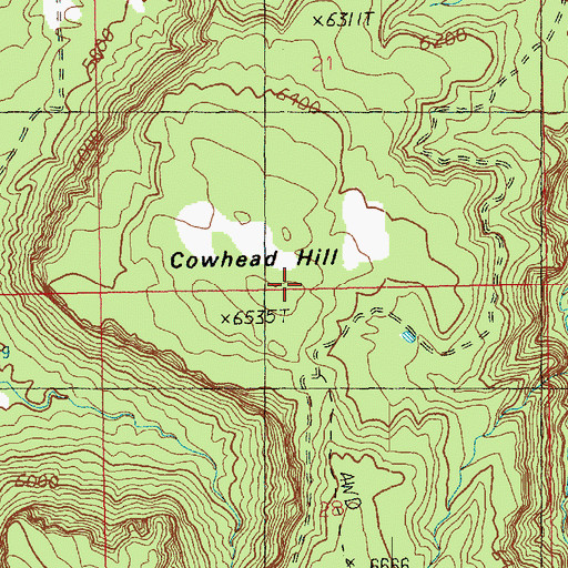 Topographic Map of Cowhead Hill, UT