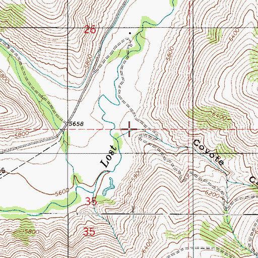 Topographic Map of Coyote Canyon, UT