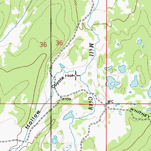 Topographic Map of Coyote Hollow, UT
