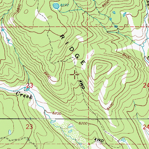 Topographic Map of Coyote Ridge, UT