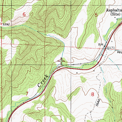 Topographic Map of Crab Creek, UT