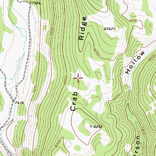 Topographic Map of Crab Ridge, UT