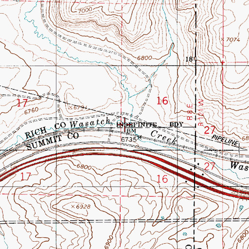 Topographic Map of Crane Creek, UT