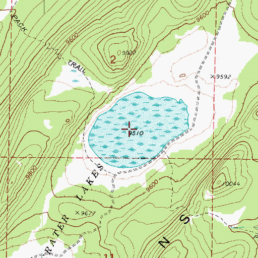 Topographic Map of Crater Lakes, UT