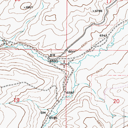 Topographic Map of Crawford Canyon, UT