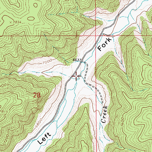 Topographic Map of Cripple Creek, UT
