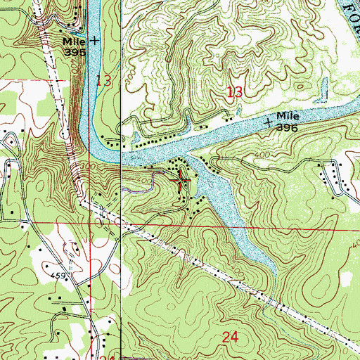 Topographic Map of Black Creek, AL