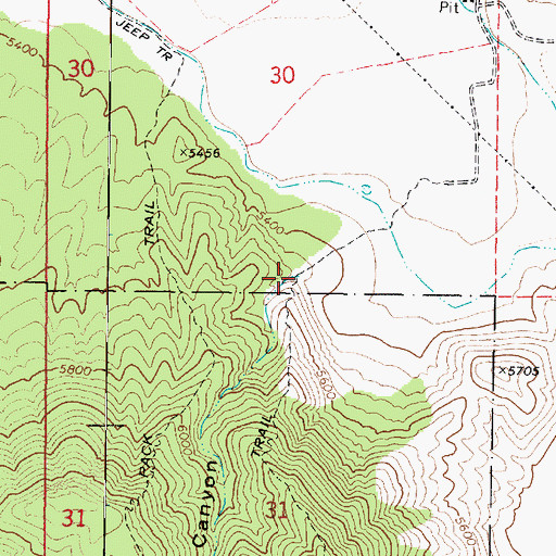 Topographic Map of Crooked Canyon, UT