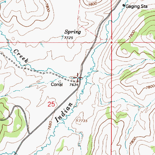 Topographic Map of Crooked Creek, UT