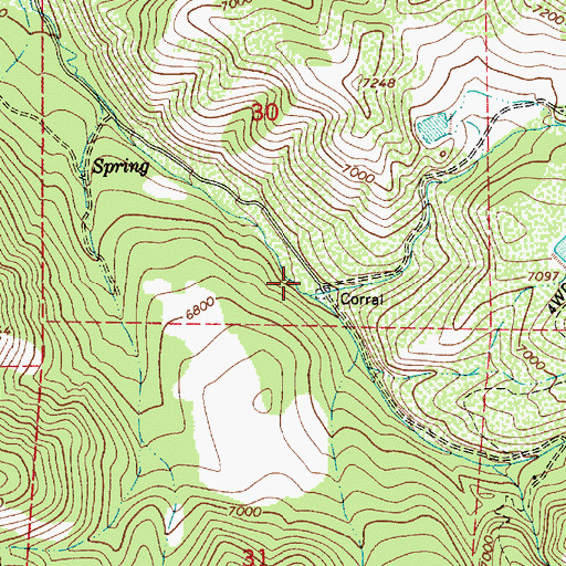 Topographic Map of Crooked Creek, UT