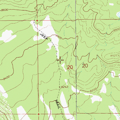 Topographic Map of Crow Canyon, UT