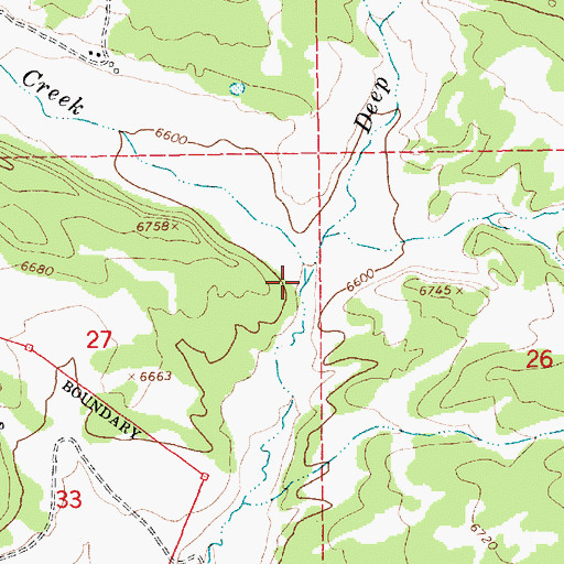 Topographic Map of Crow Creek, UT