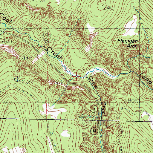 Topographic Map of Crow Creek, UT