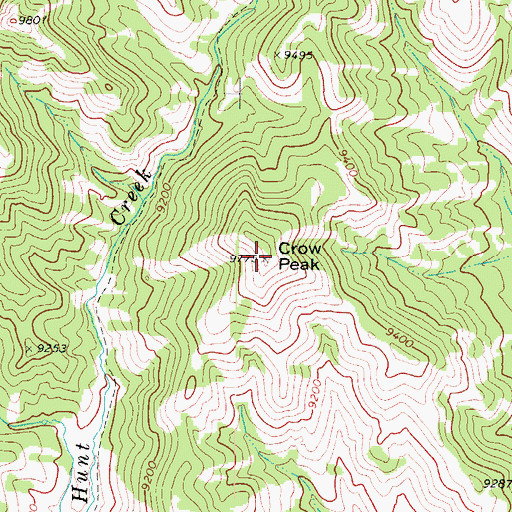 Topographic Map of Crow Peak, UT
