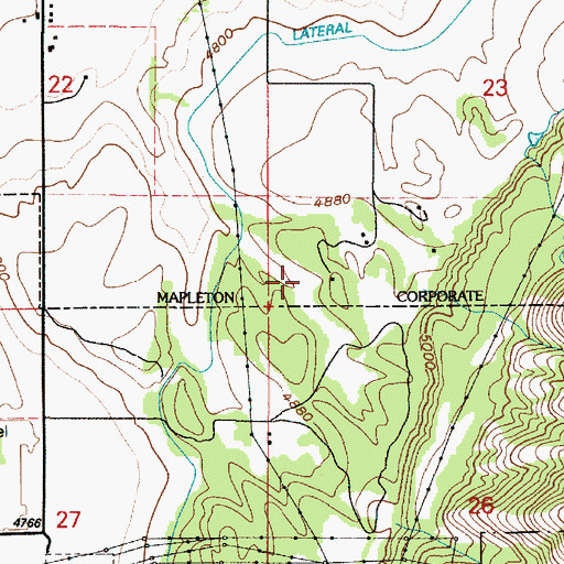 Topographic Map of Crowd Canyon, UT