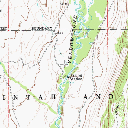 Topographic Map of Crystal Creek, UT