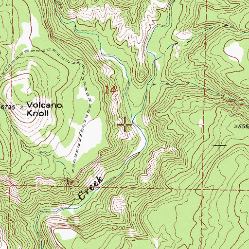 Topographic Map of Crystal Creek, UT