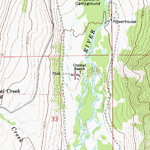Topographic Map of Crystal Ranch, UT