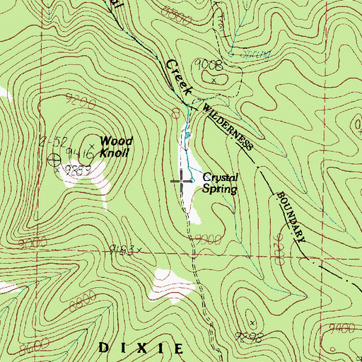 Topographic Map of Crystal Spring, UT