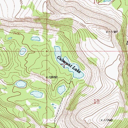 Topographic Map of Cuberant Lake, UT