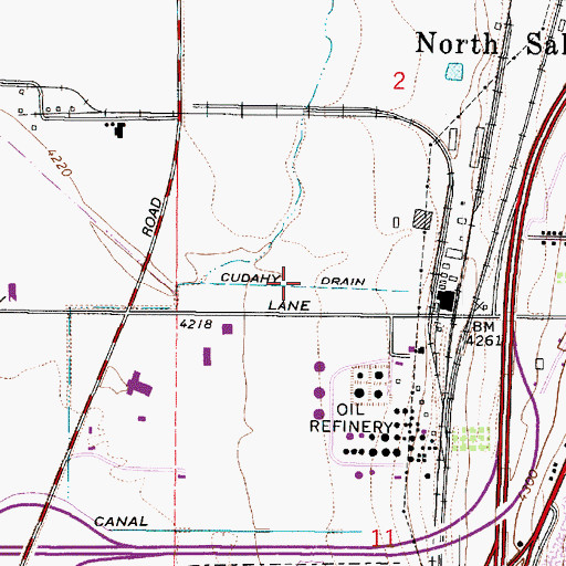 Topographic Map of Cudahy Drain, UT