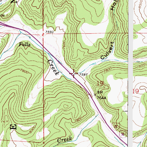 Topographic Map of Culvert Hollow, UT