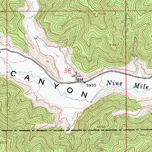 Topographic Map of Currant Canyon, UT