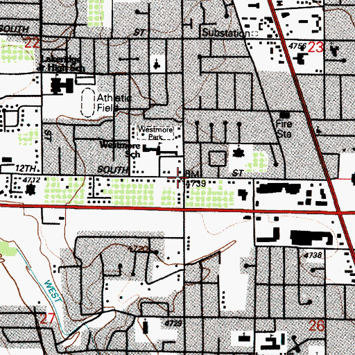 Topographic Map of Curtis, UT