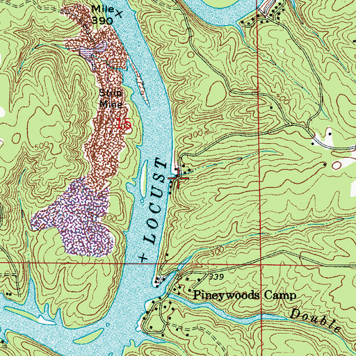 Topographic Map of Boyds Landing, AL