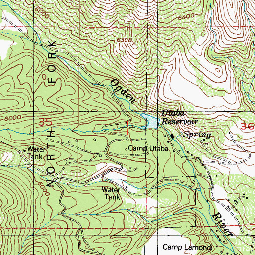 Topographic Map of Cutler Creek, UT