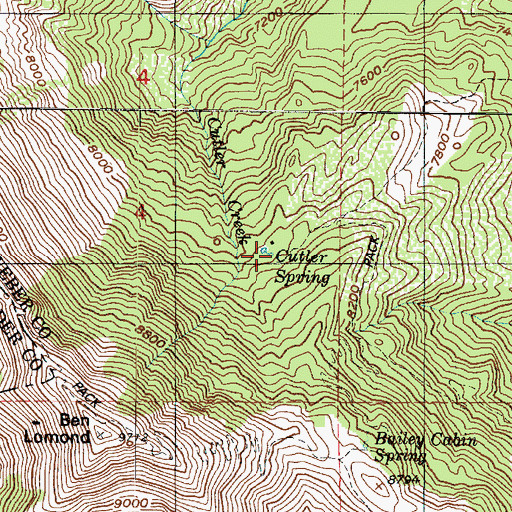 Topographic Map of Cutler Spring, UT