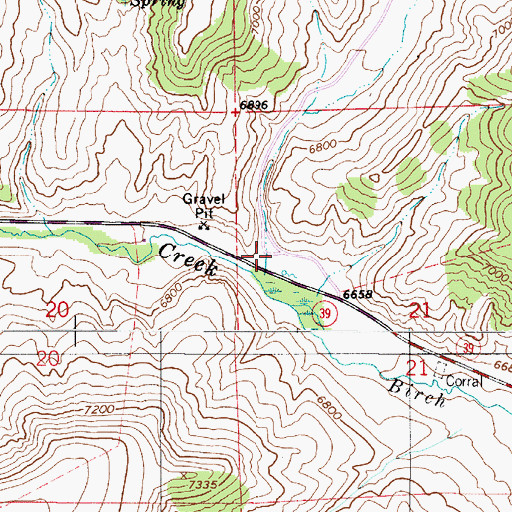 Topographic Map of Cutoff Canyon, UT
