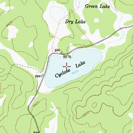 Topographic Map of Cyclone Lake, UT